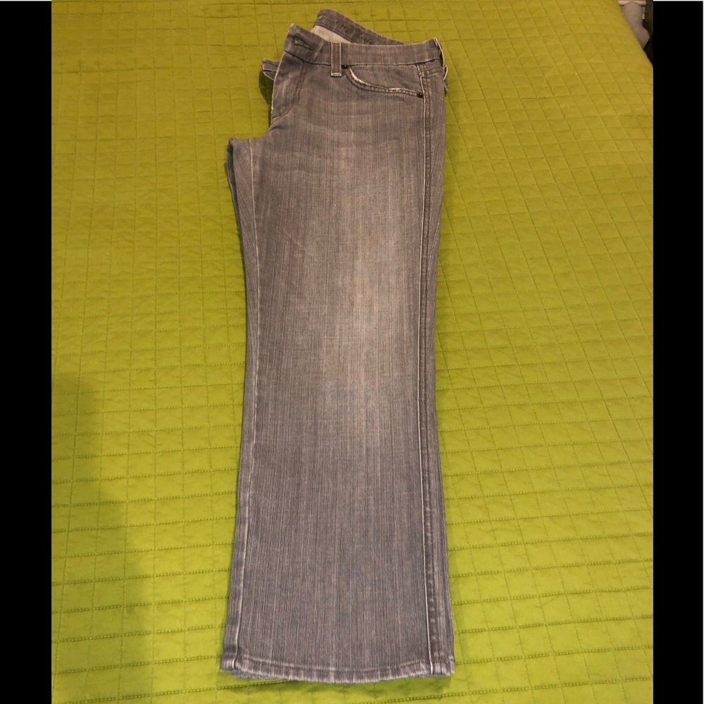 7 For All Mankind gray crop jeans